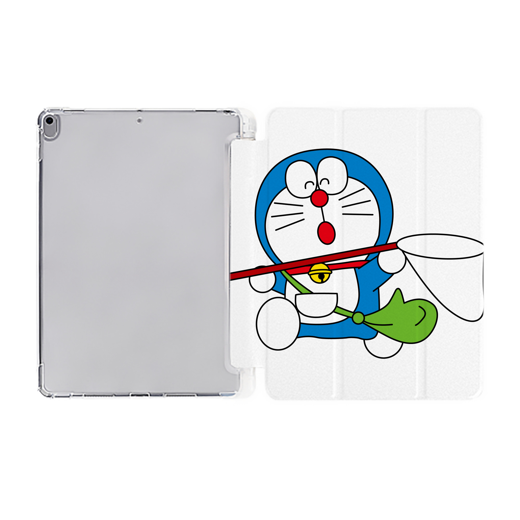 （画像用） ドラえもん Doraemon IPad ケース ペン収納付き 三つ折りスタンド PUレザー×シリコン 対応機種9.5/10.5/10.9インチ